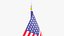 3D American Flags Collection V1 model