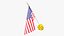 3D American Flags Collection V1 model