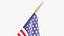 3D American Flags Collection V1 model