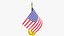 3D American Flags Collection V1 model