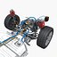 3D chassis electric car model