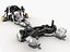 3D chassis electric car model