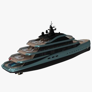 Kensho Superyacht Night Scene 3D