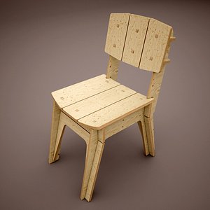 wooden chair 3d max