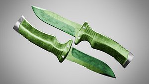 3D model Knife 7 Flat Green FT