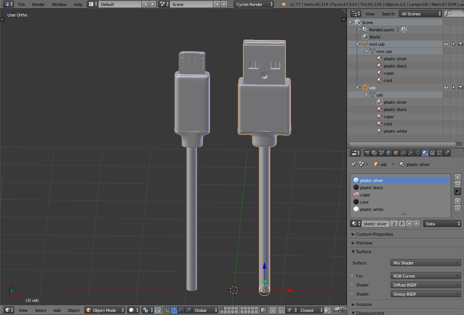 3d Model Usb
