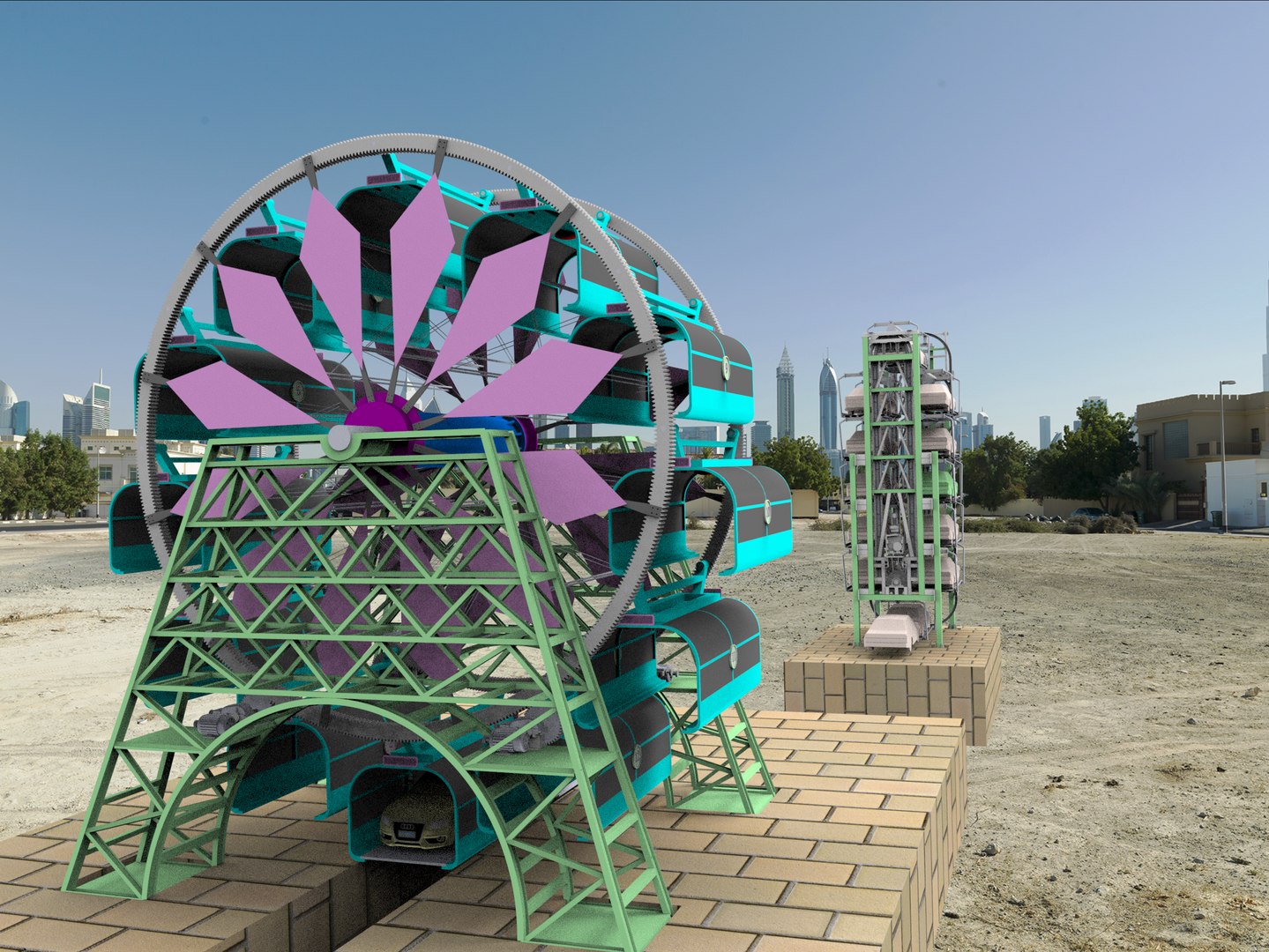 3D Automated Three-dimensional Garage Model - TurboSquid 1518801