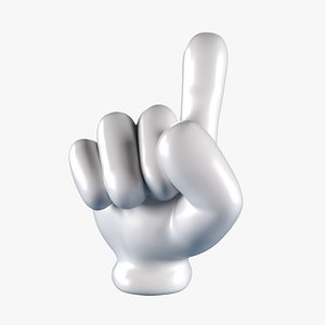 Cartoon Hand 5 Fingers - Index