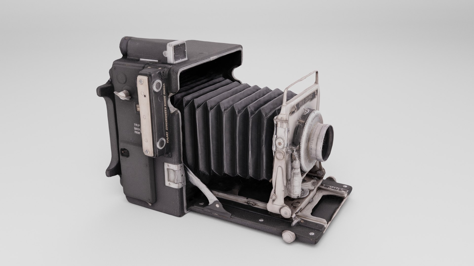 Graflex Pacemaker Speed Graphic press camera 4x5 format film 3D model https://p.turbosquid.com/ts-thumb/KA/OI2J9o/97/blenderdarkbread0004/jpg/1655206054/1920x1080/fit_q87/bf76af96099fa682cc84bb4368caf0262bd26dbf/blenderdarkbread0004.jpg