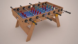 3D model simple foosball table