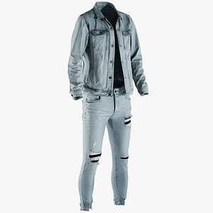 realistic men s jeans 3D model