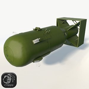Nuclear bomb Little boy low poly