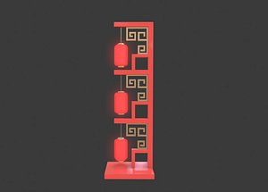 3D chinese lantern road lead