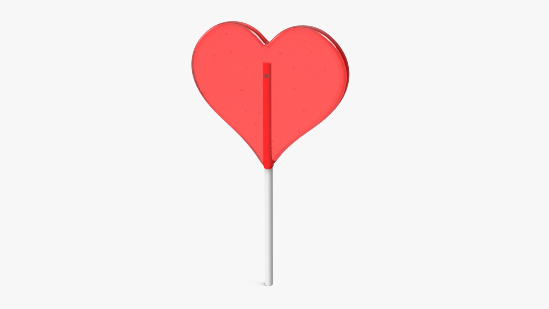 Heart Shaped Lollipop 3D model preview