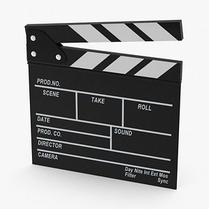 3d film slate model