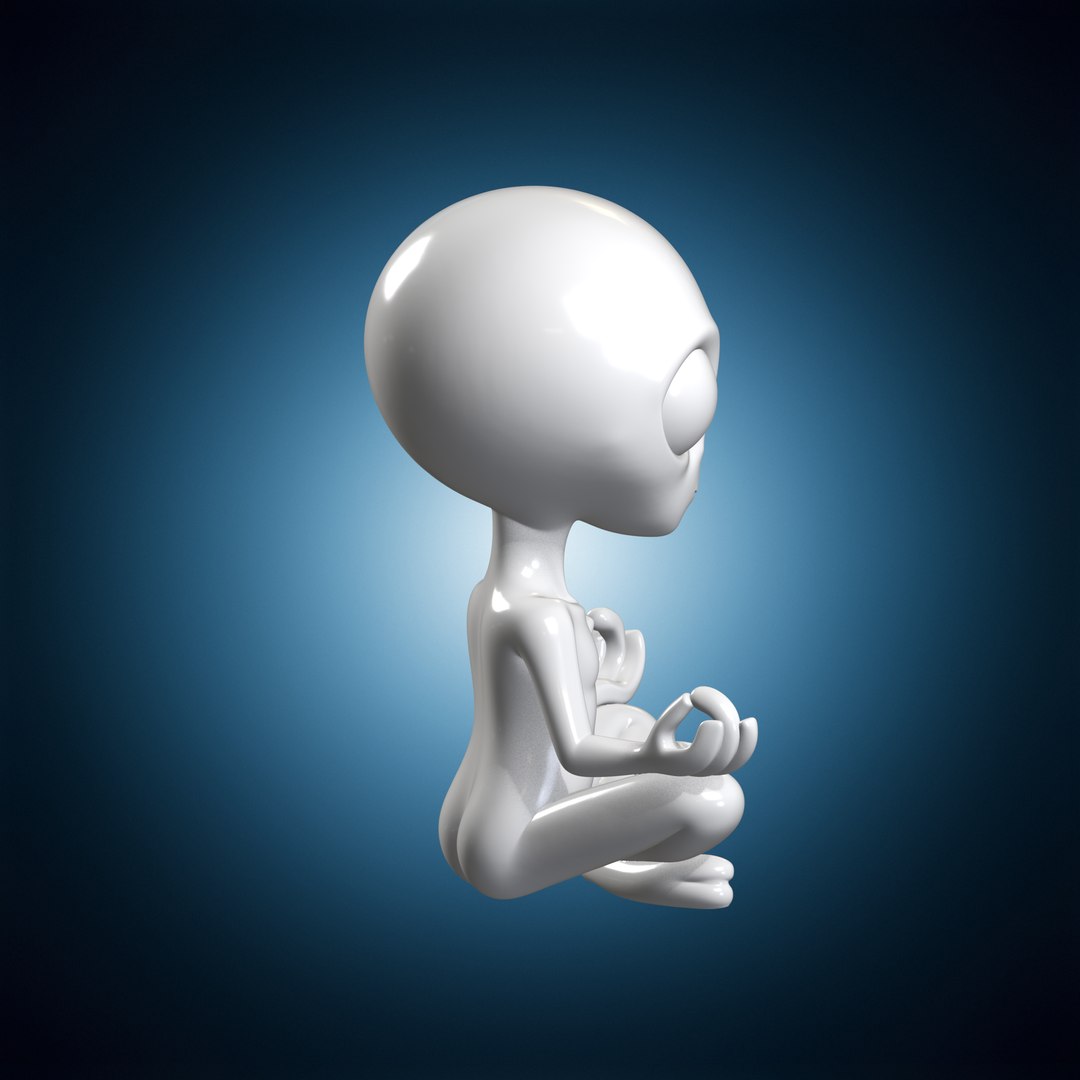 Alien Grey Meditation Pose 3D Model - TurboSquid 2560045