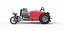 Dragster old school con motore anteriore e scocca Versione 9 Scala da 1 a 25