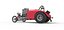 Dragster old school con motore anteriore e scocca Versione 9 Scala da 1 a 25