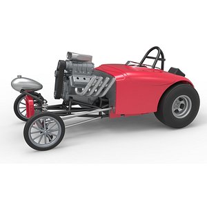 Front engine old school dragster with shell Version 9 Scale 1 to 25