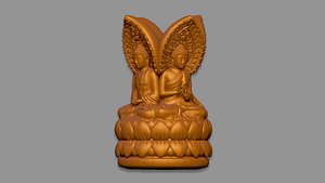 Asian Buddha  Sit Four Action