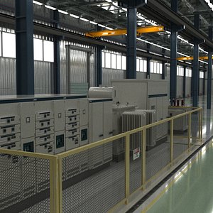 industrial plant units 3D model