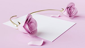 rose and paper