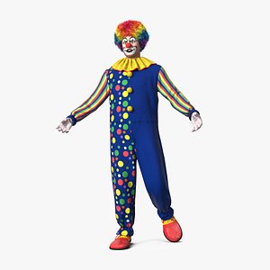 3D funny clown costume rigged