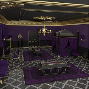 3D Gothic Sleeping Room