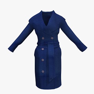 Womans Blue Winter Coat