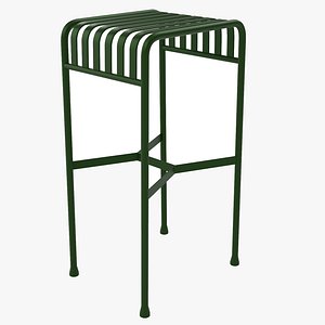 3D Hay Palissade Striped Outdoor Furniture Green Table model