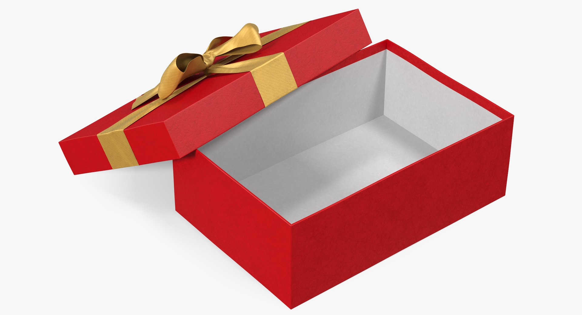 Gift box open red 3D model - TurboSquid 1202278
