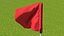 3D Golf Flag Nylon Red model