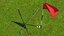 3D Golf Flag Nylon Red model