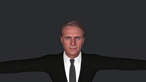 steve mcqueen Hyper Realistic Full Body Fully Rigged 3D Character 3D model