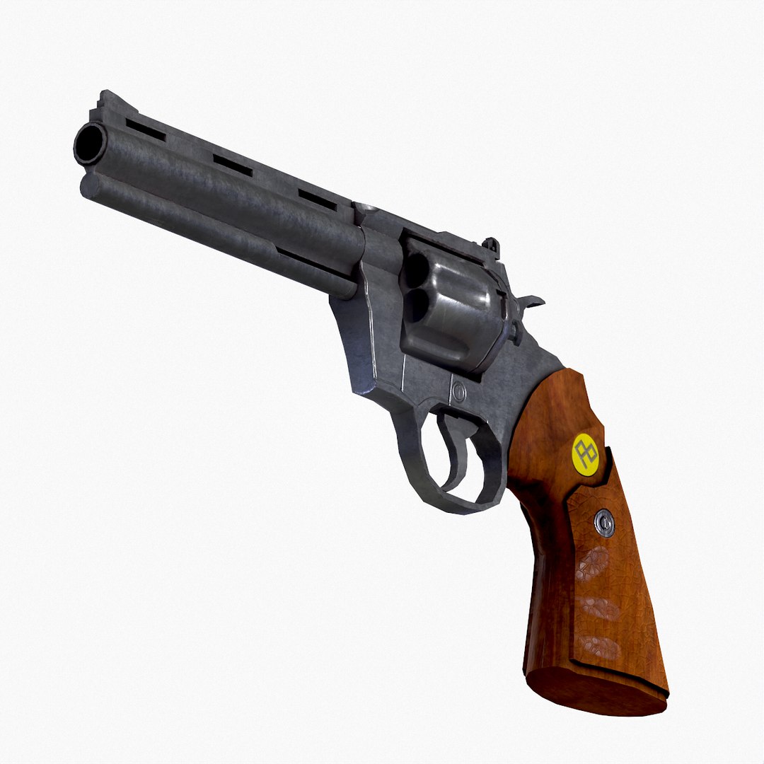 3D Low Poly Realistic Game Ready Revolver Model - TurboSquid 2289201