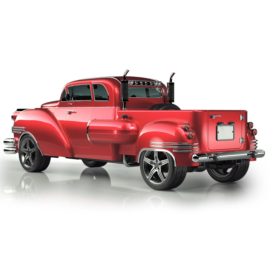 DRED Retro Pickup Car Model - TurboSquid 2313917