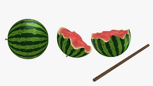 watermelon split toon 3D model