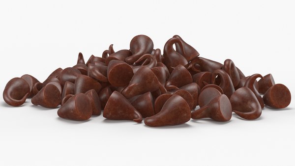 Chocolate Chips Pile 3D model - TurboSquid 1818472