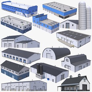 14 PBR Industrial Buildings Collection