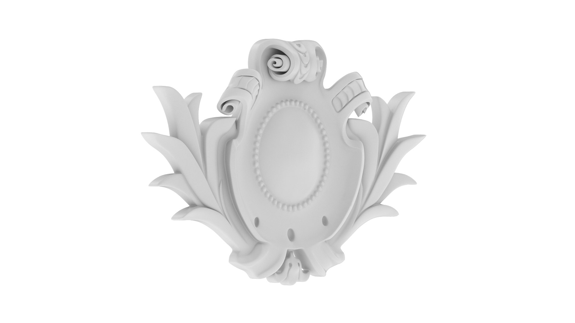 3D Cartouche Ornament 037 Model - TurboSquid 2226072