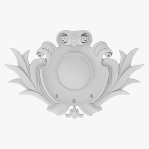 3D Cartouche Ornament 037 model