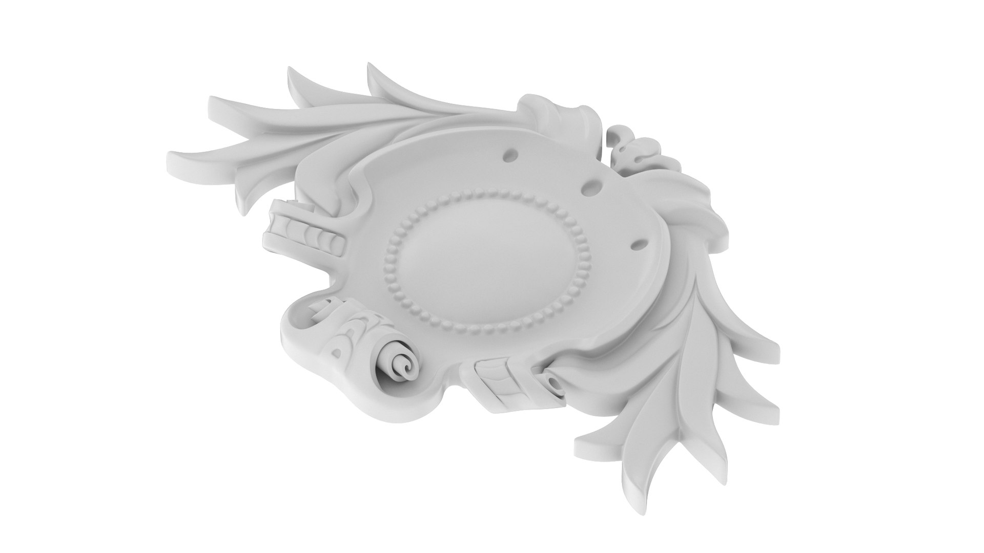 3D Cartouche Ornament 037 Model - TurboSquid 2226072