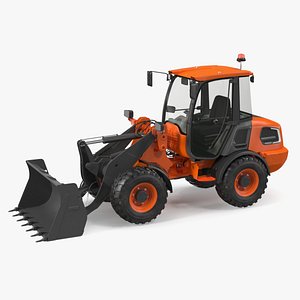 3D Electric Loader with Bucket Simple Interior model