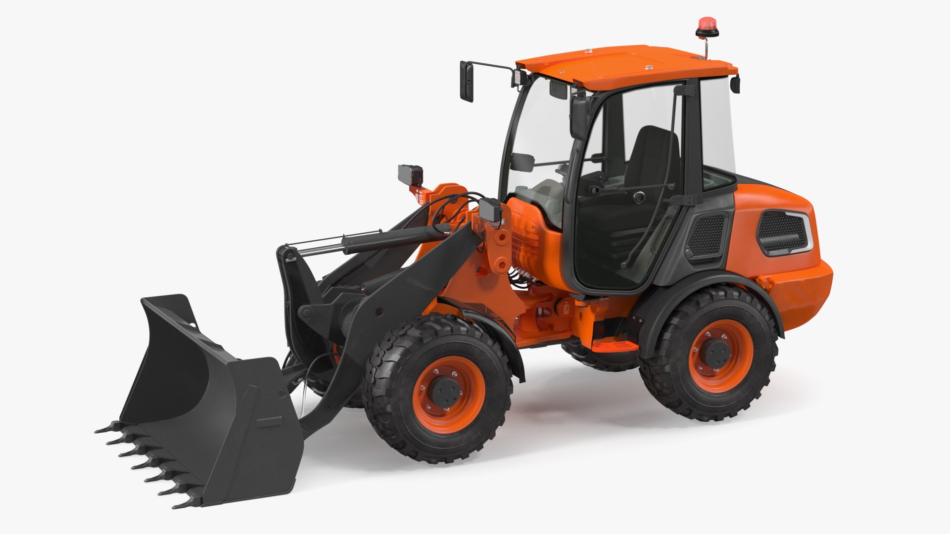 Electric Loader with Bucket Simple Interior 3D model preview