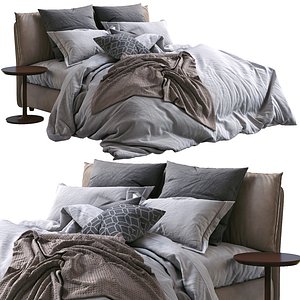 twils leather bed blanca 3D model