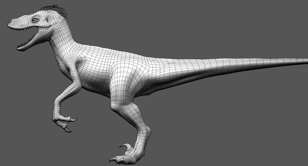 velociraptor 1 animation 3d model