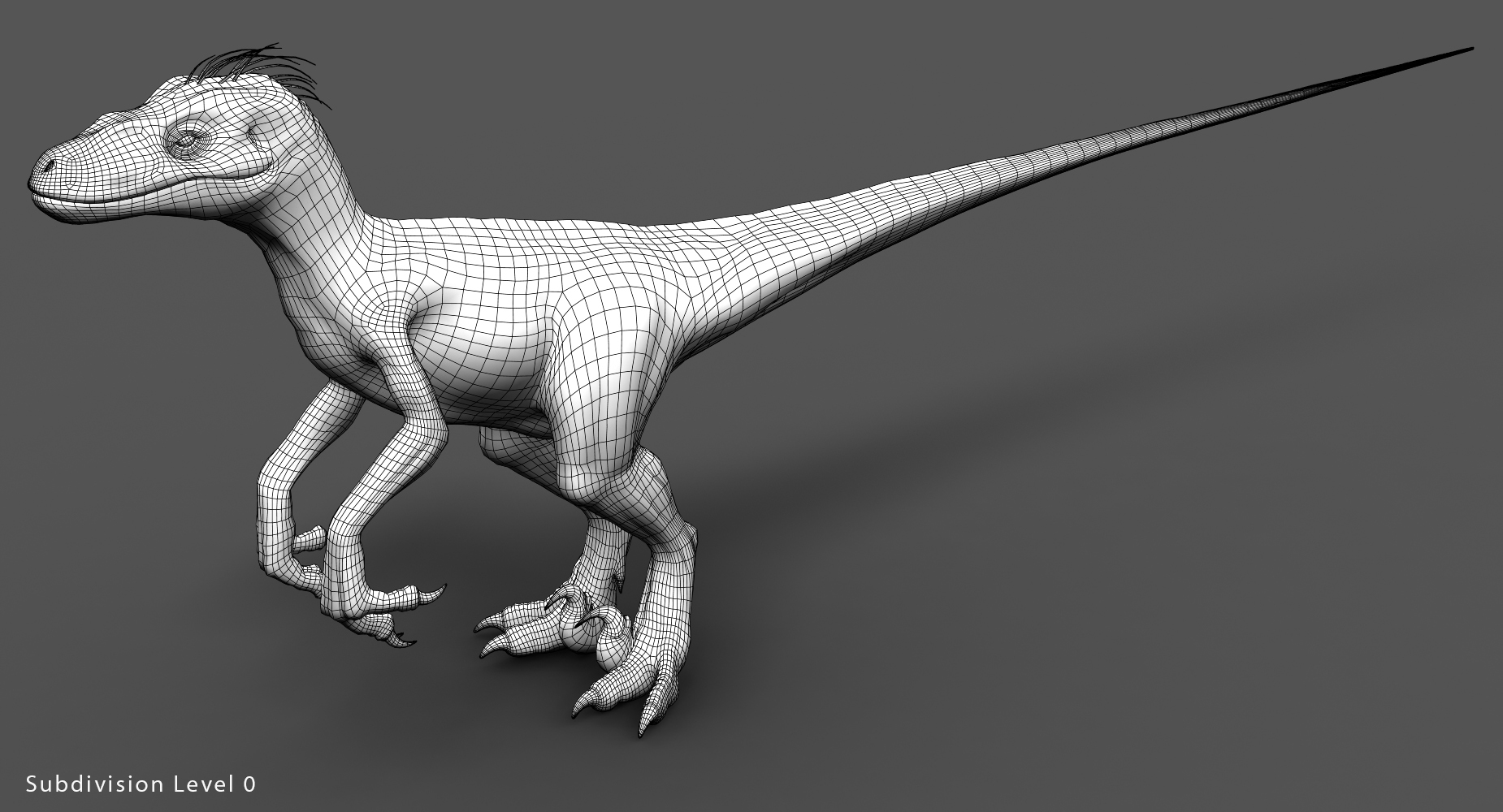 velociraptor 1 animation 3d model