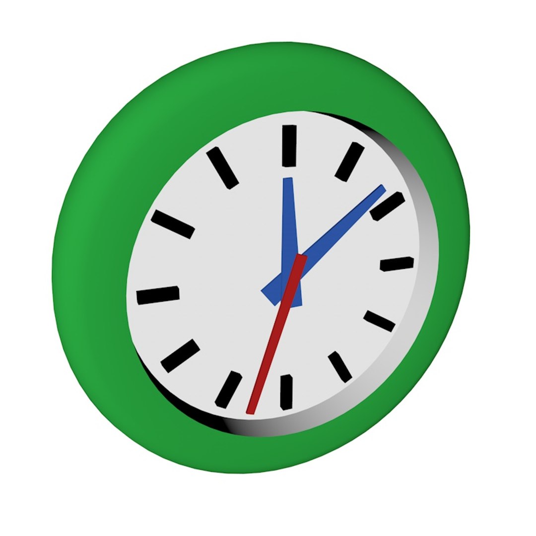 Wall Clock 3D Model TurboSquid 1450527