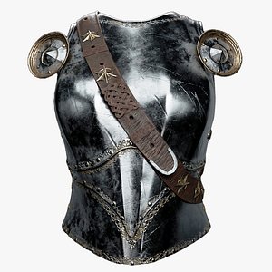 Female Knigt Upper Chest Armor MidPoly