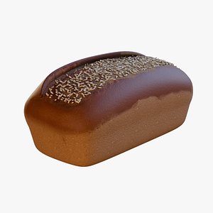 Wheat and semolina Whole Wheat Bread 3D model